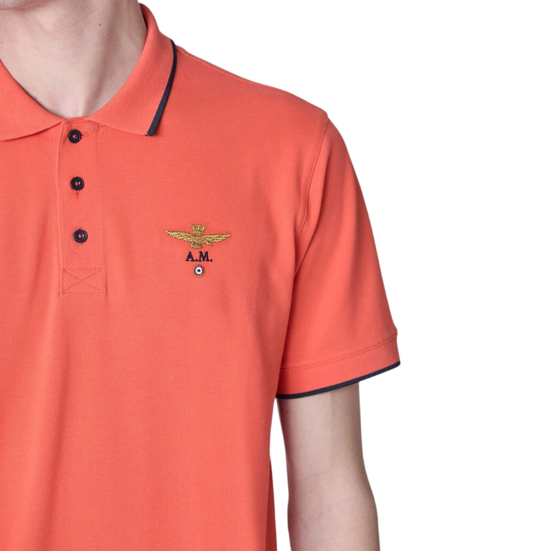 РУБАШКА МУЖСКАЯ С ВОРОТОМ ПОЛО AERONAUTICA MILITARE