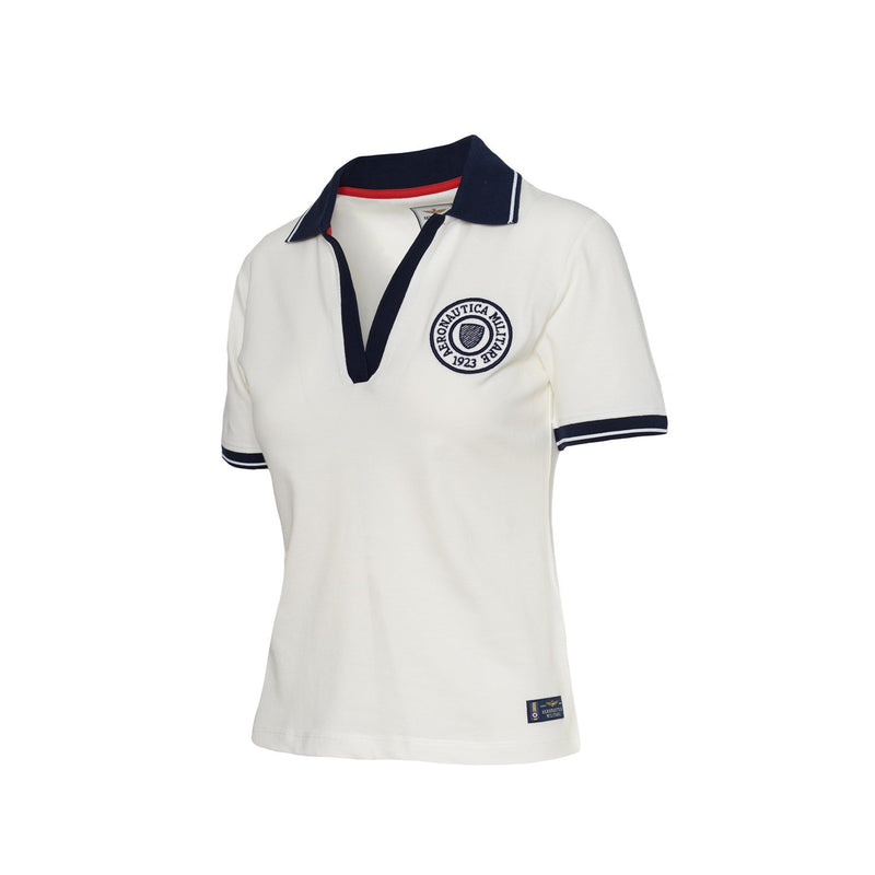 РУБАШКА ЖЕНСКАЯ С ВОРОТОМ ПОЛО AERONAUTICA MILITARE