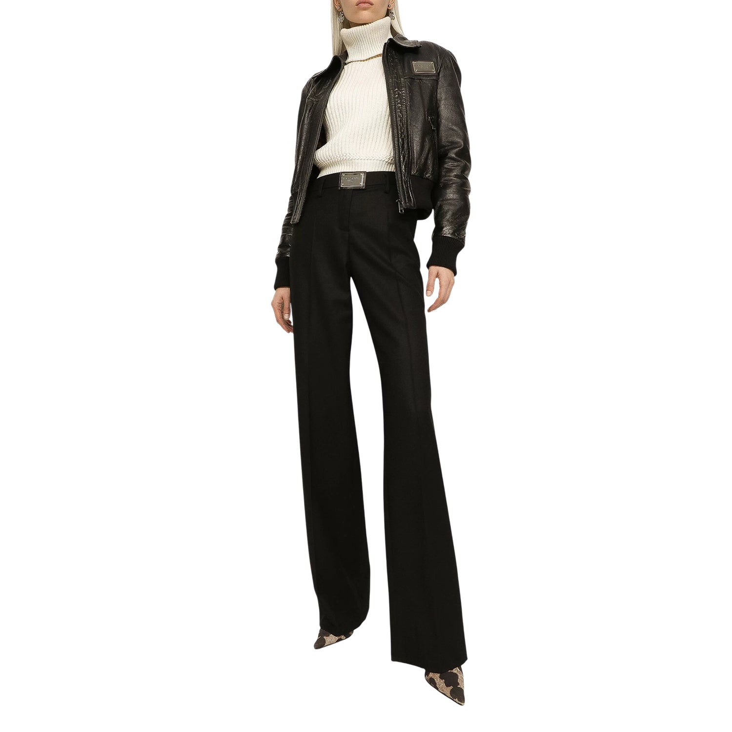 Брюки Logo Plaque High Waist