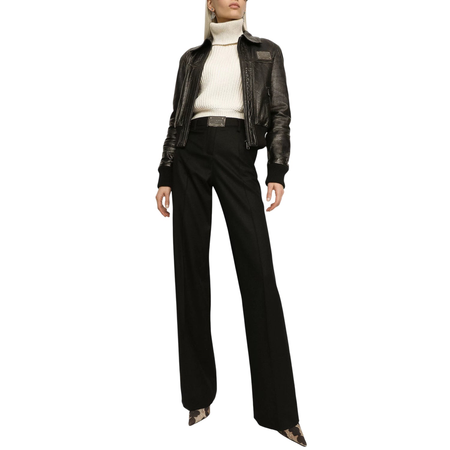 Брюки Logo Plaque High Waist